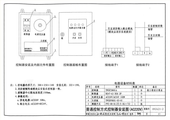 普通控制方式電控箱安裝示意圖 普通控制方式電控箱安裝示意圖
