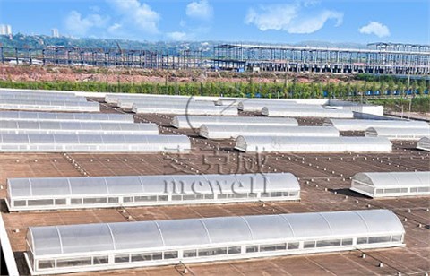 C3CT圓拱型電動采光排煙天窗(側開式) C3CT圓拱型電動采光排煙天窗(側開式)