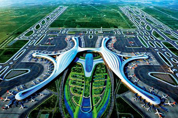 成都天府國際機場鳥瞰圖 成都天府國際機場鳥瞰圖
