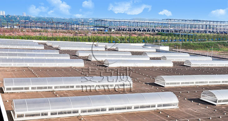 圓拱形電動采光排煙天窗 圓拱形電動采光排煙天窗